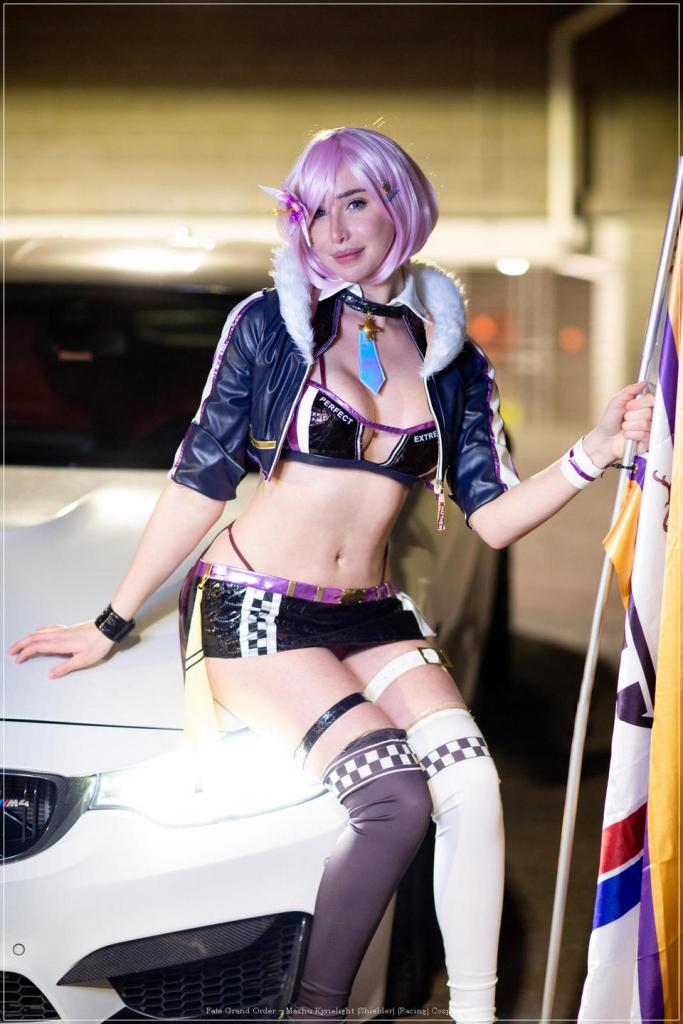 fate grand order e28093 mashu kyrielight shielder racing cosplay 07