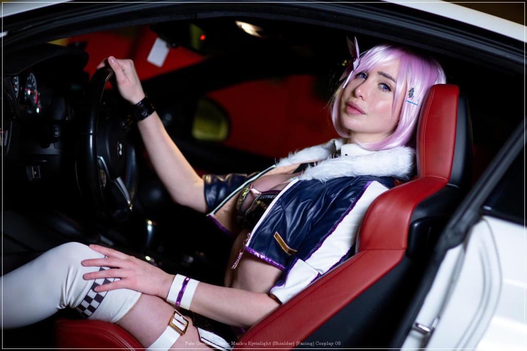 fate grand order e28093 mashu kyrielight shielder racing cosplay 08