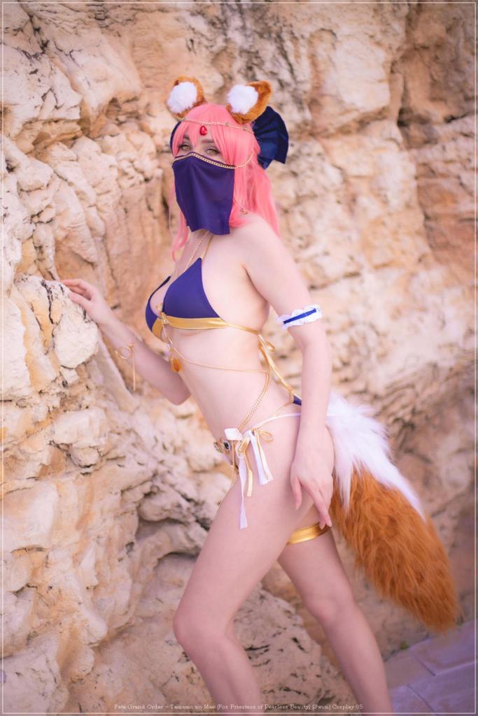 fate grand order e28093 tamamo no mae fox priestess of peerless beauty swim cosplay 05 1
