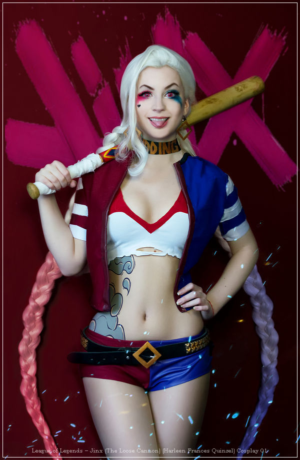 League of Legends - Jinx (The Loose Cannon) (Harleen Frances Quinzel) Cosplay - inspired capture League of Legends - Jinx (The Loose Cannon) (Harleen Frances Quinzel) Cosplay - inspired capture