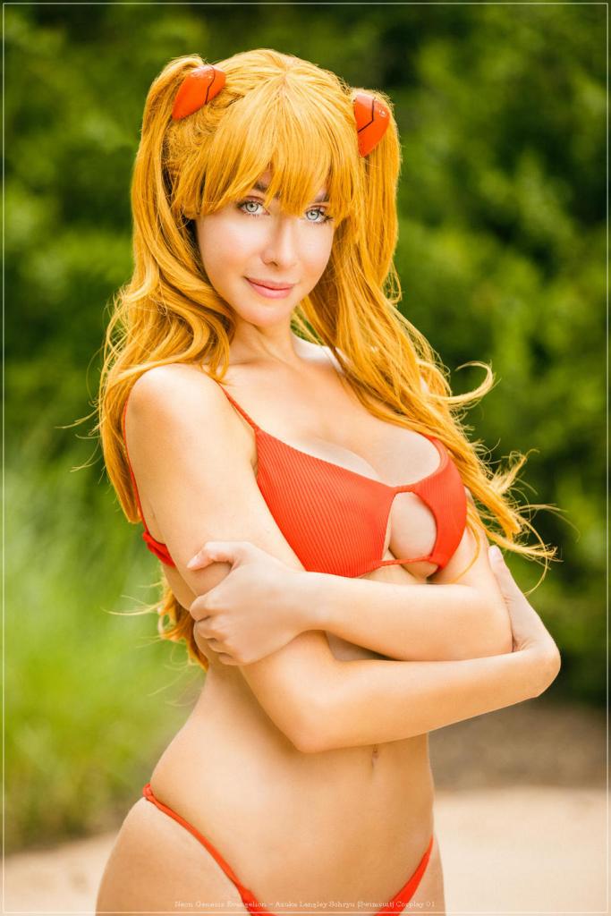 Neon Genesis Evangelion - Asuka Langley Sohryu (Swimsuit) Cosplay - provocative show