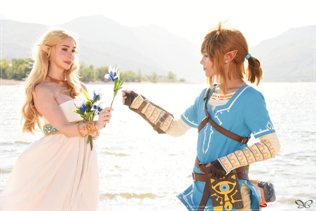 The Legend of Zelda - Breath of the Wild - Princess Zelda &amp; Link Cosplay - body photo