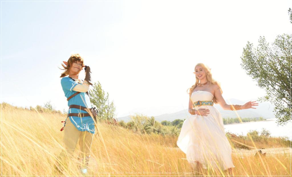 The Legend of Zelda - Breath of the Wild - Princess Zelda &amp; Link Cosplay - recreation