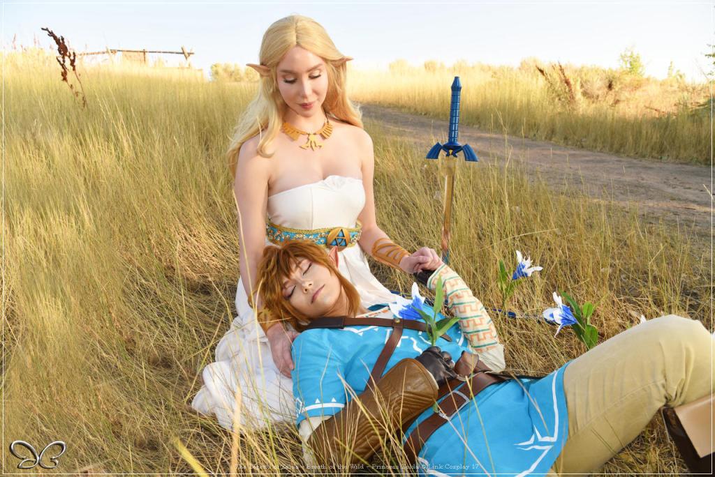 The Legend of Zelda - Breath of the Wild - Princess Zelda &amp; Link Cosplay - costume portrait