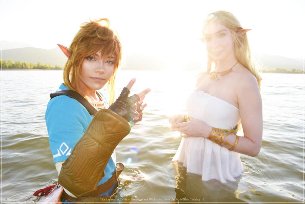 The Legend of Zelda - Breath of the Wild - Princess Zelda &amp; Link Cosplay - portrait photo
