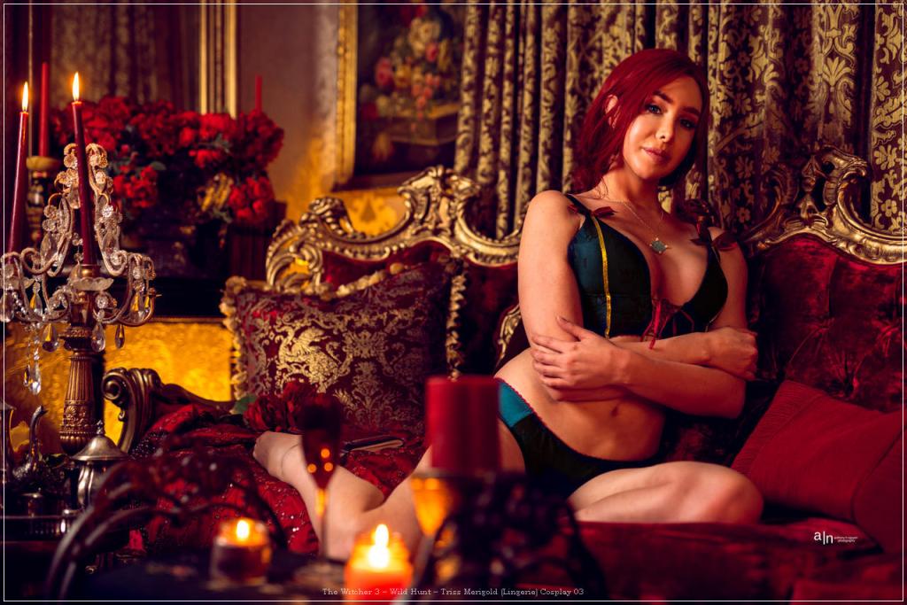 The Witcher 3 - Wild Hunt - Triss Merigold (Lingerie) Cosplay - intimate portrait