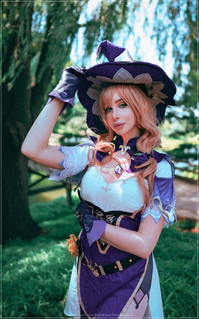 Genshin Impact - Lisa Minci (Purple Rose) Cosplay - artistic framing