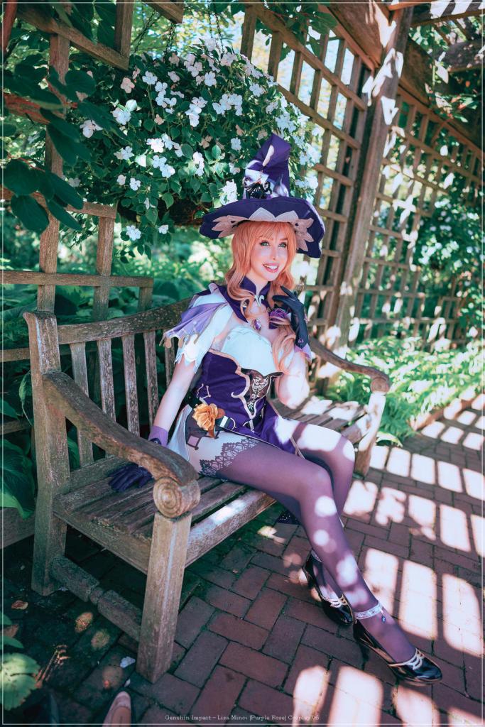 Genshin Impact - Lisa Minci (Purple Rose) Cosplay - visual exploration