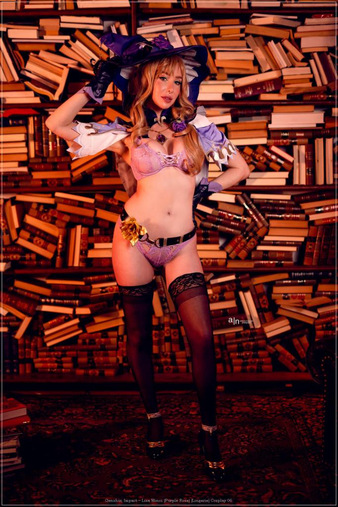 Genshin Impact - Lisa Minci (Purple Rose) (Lingerie) Cosplay - character photo