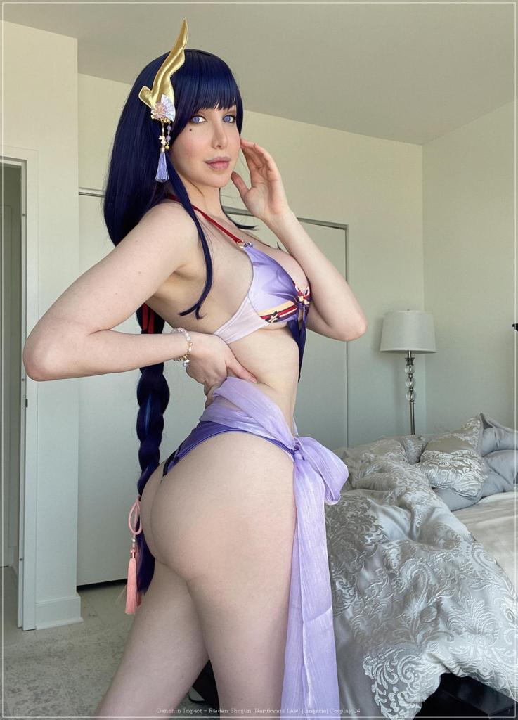 Genshin Impact - Raiden Shogun (Narukamis Law) (Lingerie) Cosplay - suggestive shot