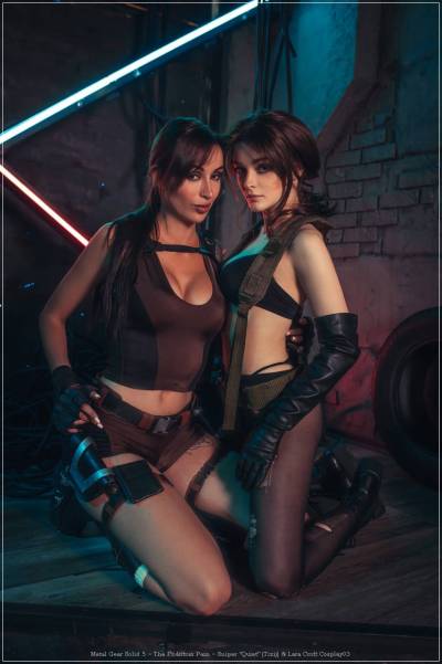 Metal Gear Solid 5 - The Phantom Pain - Sniper “Quiet” (Tixij) & Lara Croft Cosplay