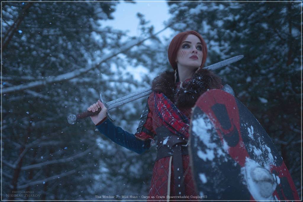 The Witcher 3 - Wild Hunt - Cerys an Craite (Sparrowhawk) Cosplay - full body port.