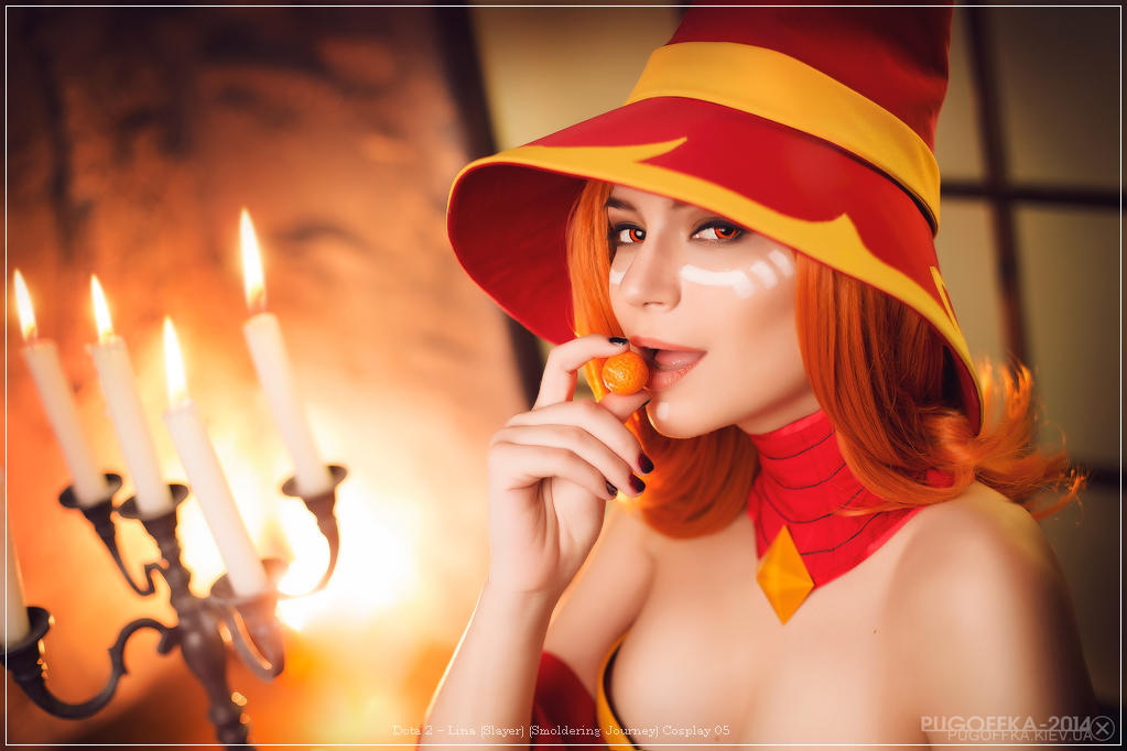 Dota 2 - Lina (Slayer) (Smoldering Journey) Cosplay - expressive portrait Dota 2 - Lina (Slayer) (Smoldering Journey) Cosplay - expressive portrait