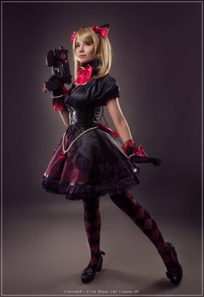 Overwatch - D.VA (Black Cat) Cosplay
