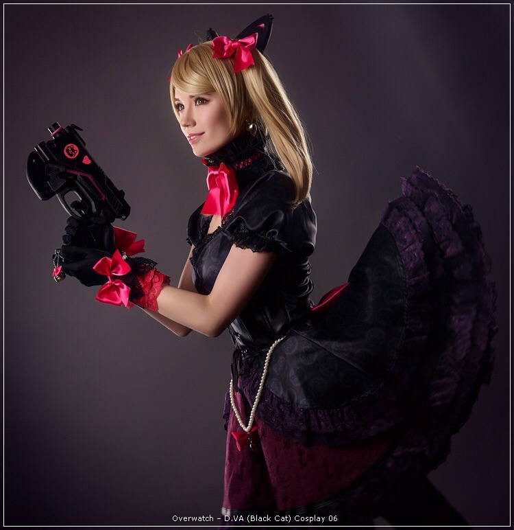 Overwatch - D.VA (Black Cat) Cosplay - light aesthetic photography