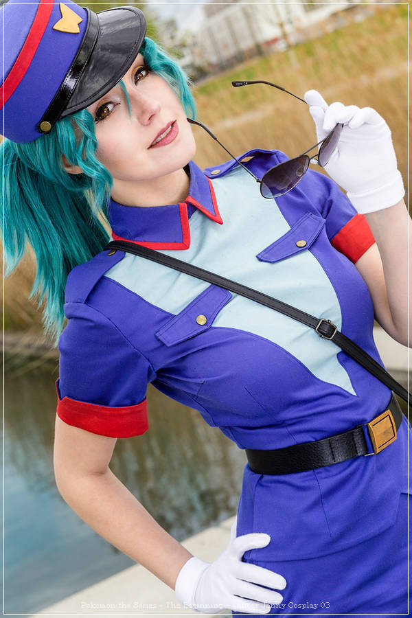 Pokemon the Series - The Beginning - Officer Jenny Cosplay - full length photo Pokemon the Series - The Beginning - Officer Jenny Cosplay - full length photo