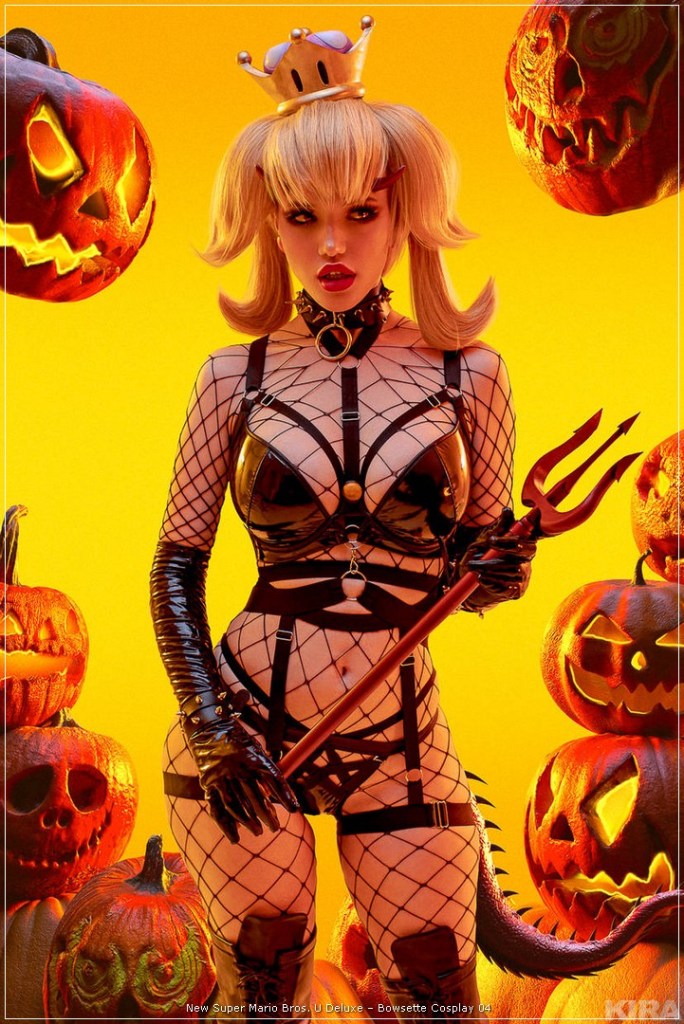 New Super Mario Bros. U Deluxe - Bowsette (Lingerie) Cosplay - suggestive shot