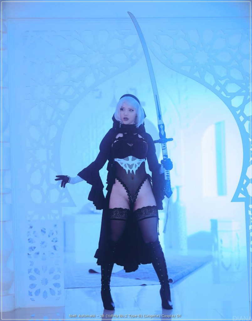 nier automata e28093 2b yorha no.2 type b lingerie cosplay 04