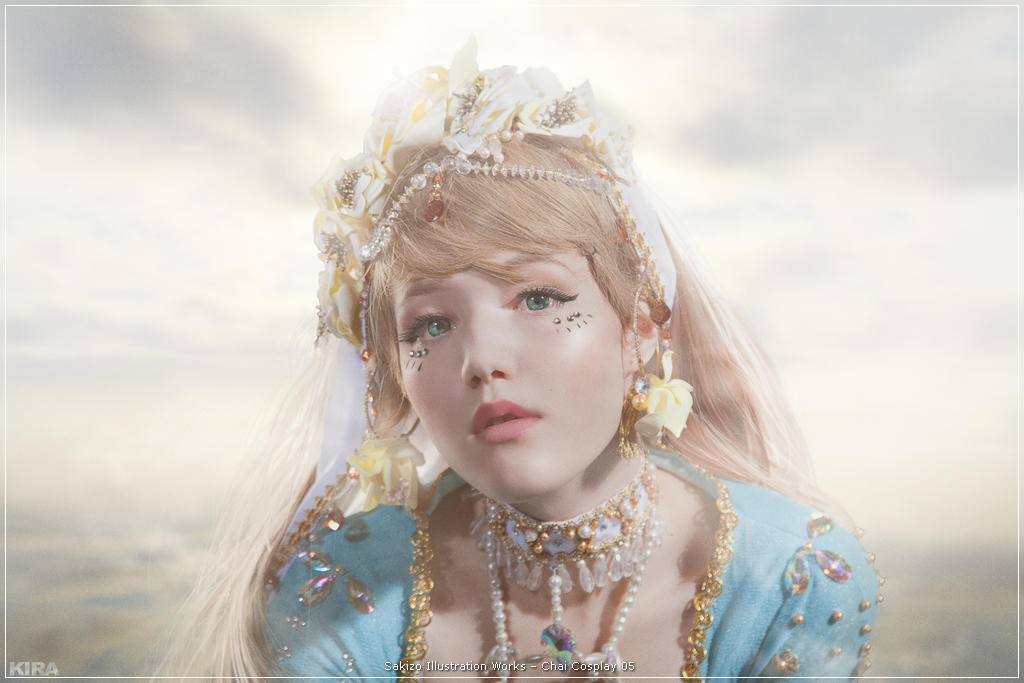 Sakizo Illustration Works - Chai Cosplay - light aesthetic photography