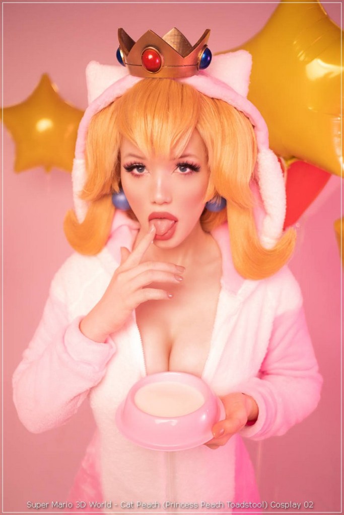 super mario 3d world cat peach princess peach toadstool cosplay 02