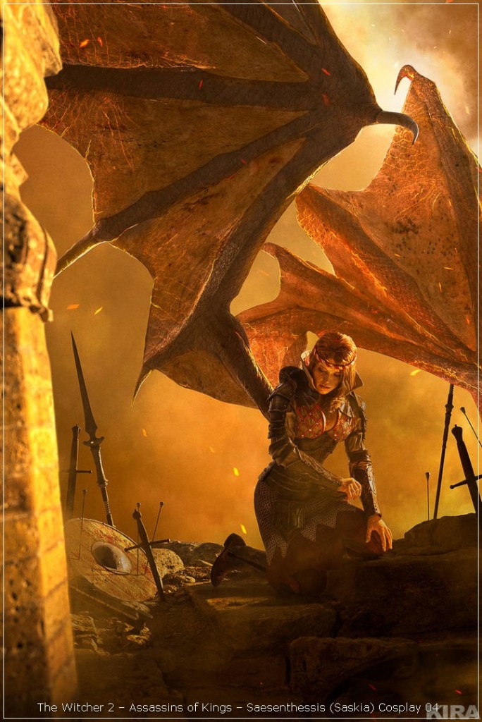 The Witcher 2 - Assassins of Kings - Saesenthessis (Saskia) Cosplay - full length photo
