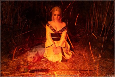 The Witcher 3 - Wild Hunt - Ciri (Kitsune) Cirilla Fiona Elen Riannon Cosplay