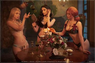 The Witcher 3 - Wild Hunt - Keira Metz & Yennefer of Vengerberg & Triss Merigold (Lingerie) Cosplay