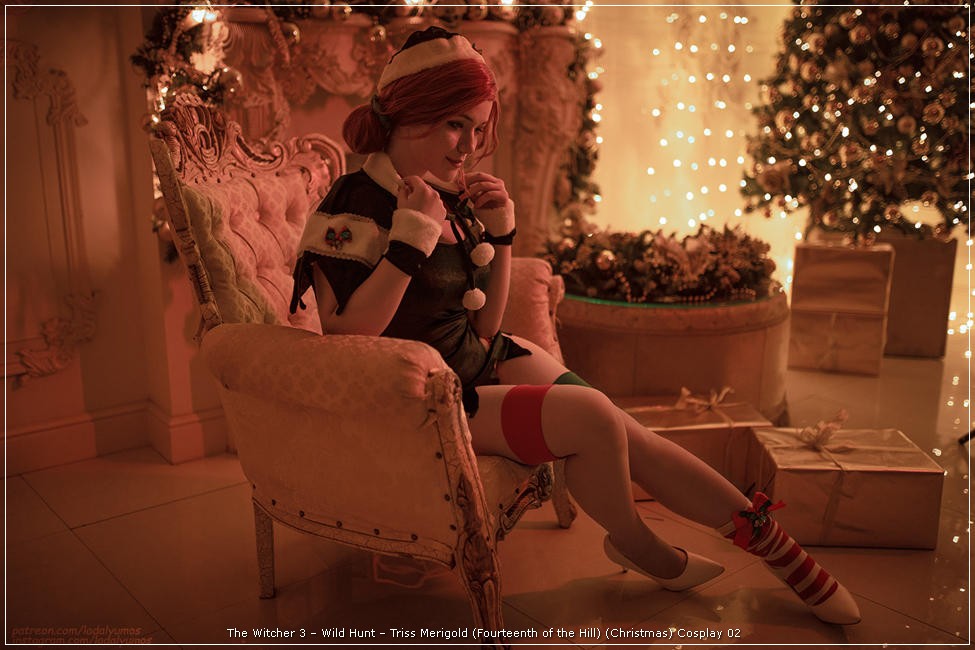 the witcher 3 e28093 wild hunt e28093 triss merigold fourteenth of the hill christmas cosplay 02