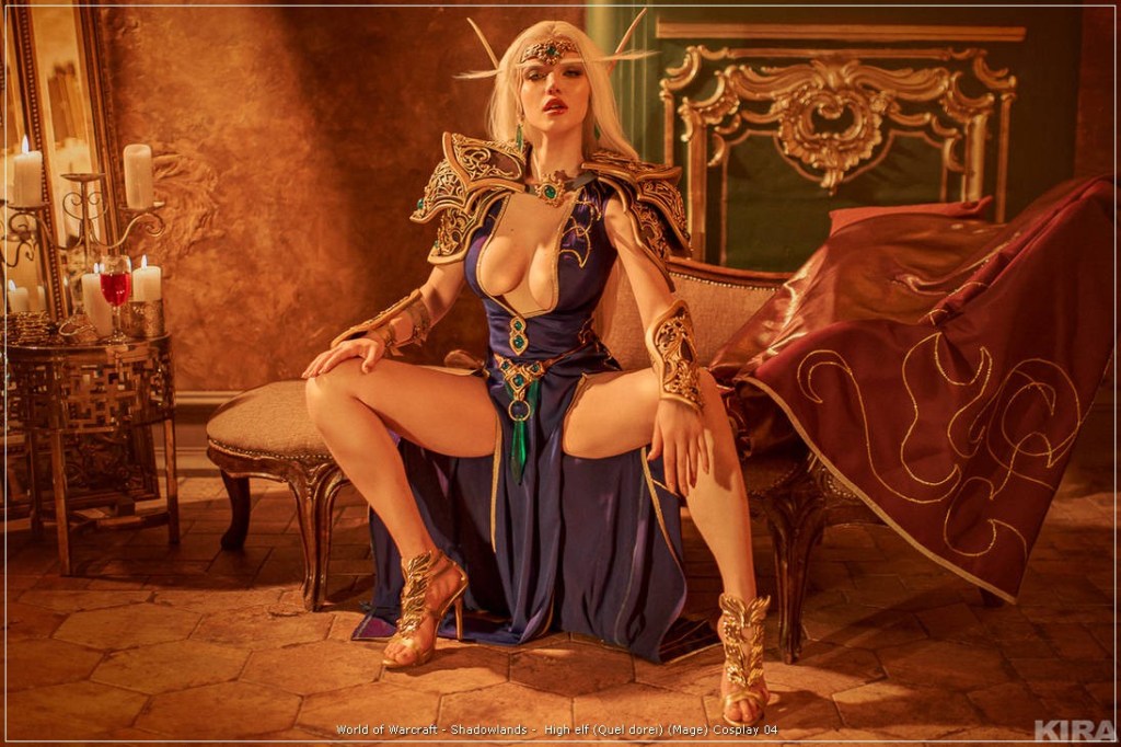 World of Warcraft - Shadowlands - High elf (Quel dorei) (Mage) Cosplay - cinematic portrait