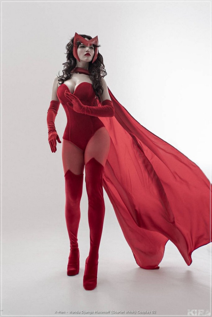 Avengers - Wanda Django Maximoff (Scarlet Witch) Cosplay - expressive portrait