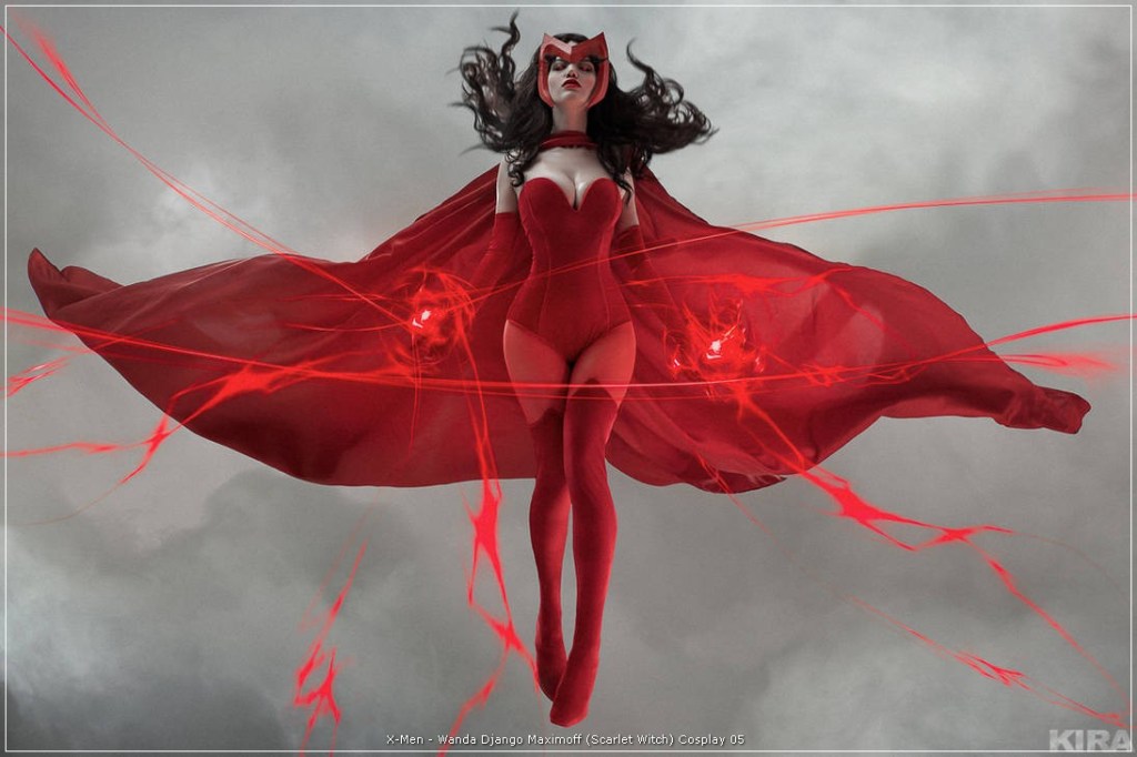 Avengers - Wanda Django Maximoff (Scarlet Witch) Cosplay - authentic view