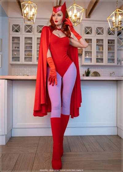 WandaVision - Wanda Django Maximoff (Scarlet Witch) (Sokovian Fortune Teller) Cosplay