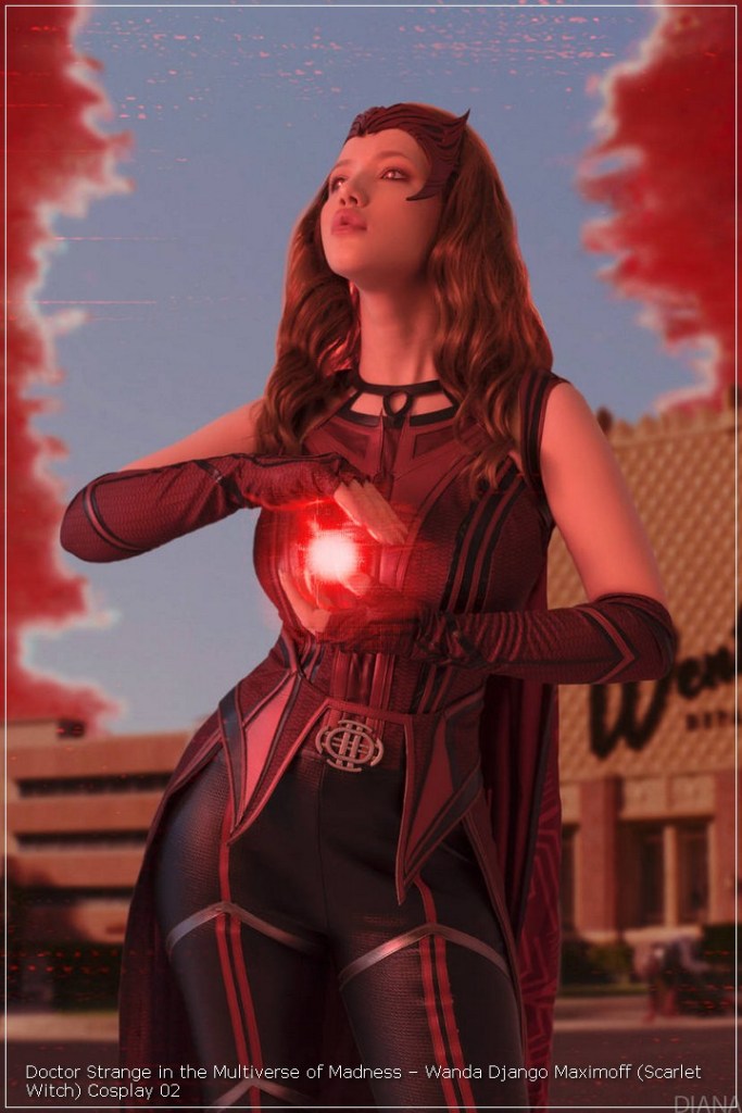 WandaVision - Wanda Django Maximoff (Scarlet Witch) Cosplay - full length port.