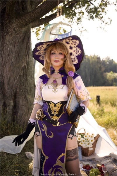 Genshin Impact - Lisa Minci (Purple Rose) Cosplay