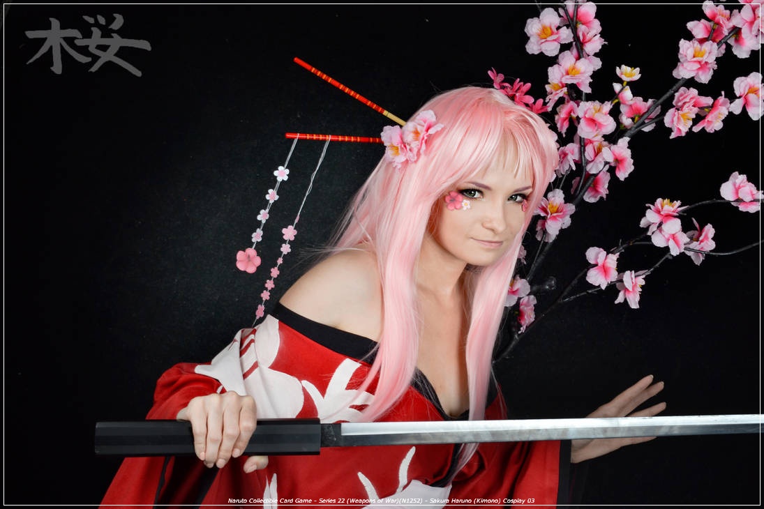 Naruto Collectible Card Game - Series 22 (Weapons of War)(N1252) - Sakura Haruno (Kimono) Cosplay - visual exploration