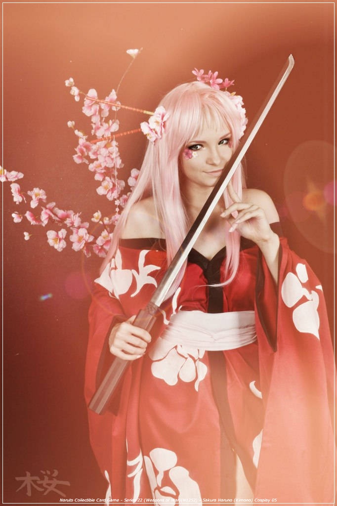Naruto Collectible Card Game - Series 22 (Weapons of War)(N1252) - Sakura Haruno (Kimono) Cosplay - gentle showcase