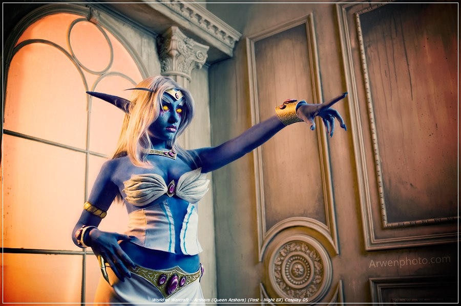 World of Warcraft - Azshara (Queen Azshara) (Past - Night Elf) Cosplay - delicate portrait