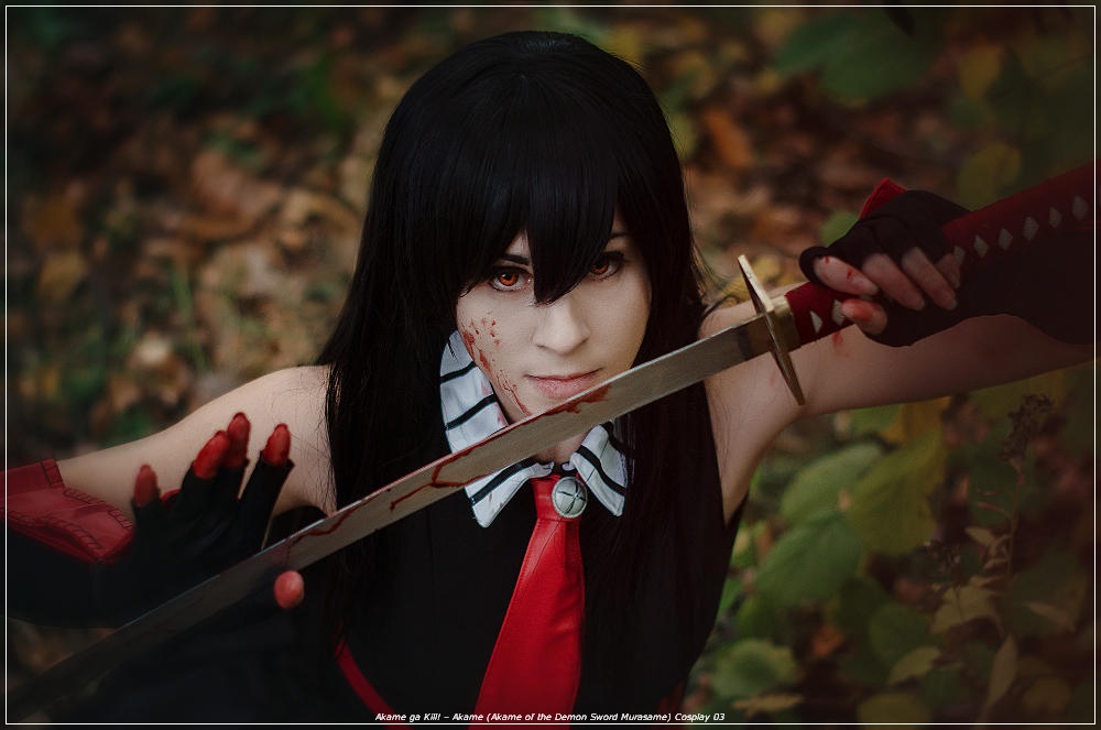 Akame ga Kill! - Akame (Akame of the Demon Sword Murasame) Cosplay - full body port. Akame ga Kill! - Akame (Akame of the Demon Sword Murasame) Cosplay - full body port.