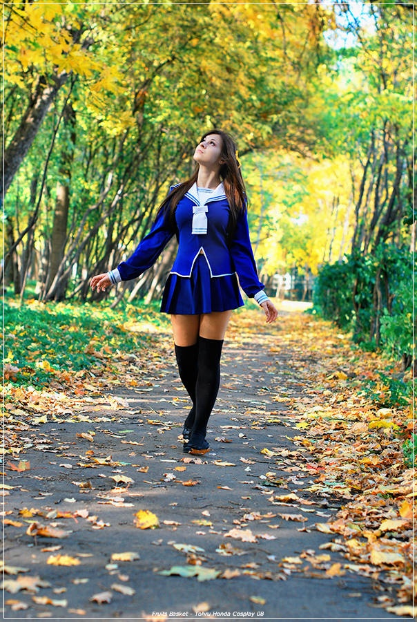 Fruits Basket - Tohru Honda Cosplay - full length character portrait