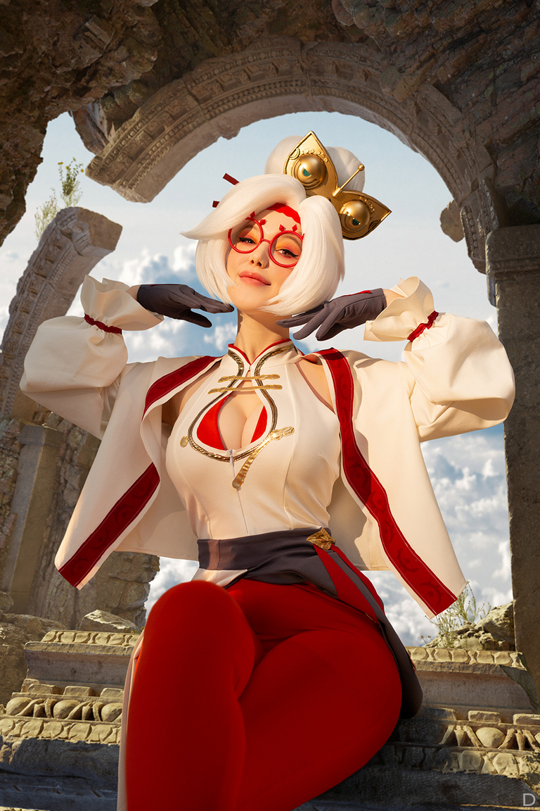 The Legend of Zelda - Tears of the Kingdom - Purah Cosplay - full length photo