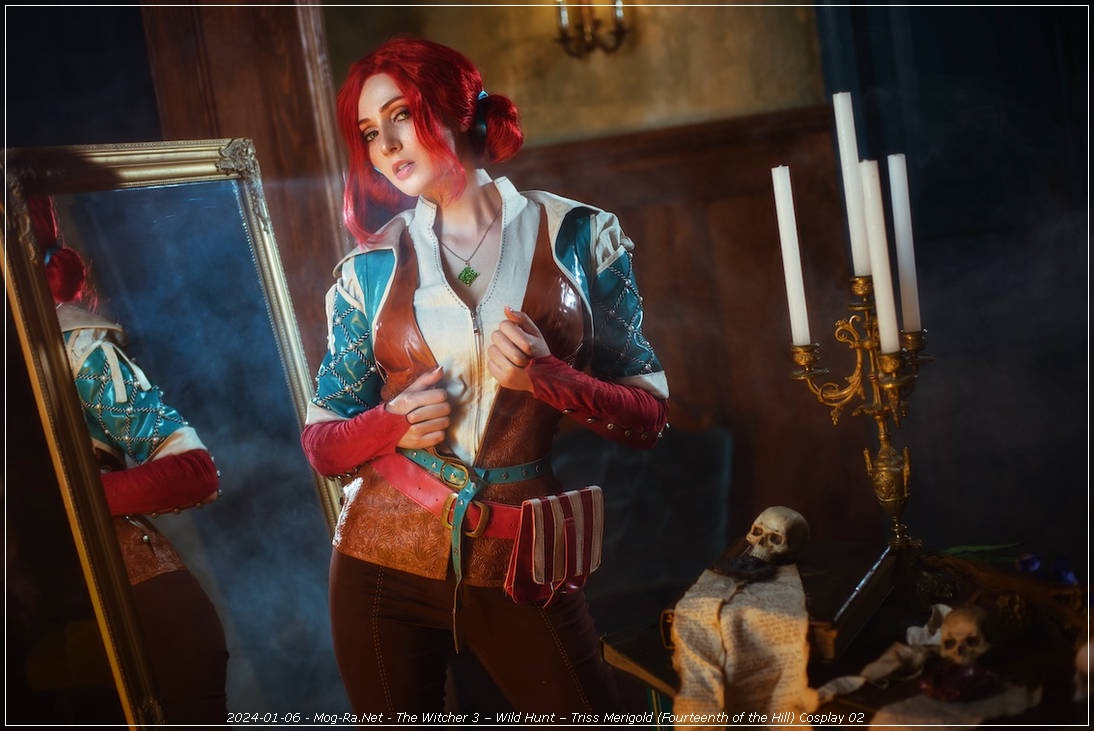 The Witcher 3 - Wild Hunt - Triss Merigold (Fourteenth of the Hill) Cosplay - full body port. The Witcher 3 - Wild Hunt - Triss Merigold (Fourteenth of the Hill) Cosplay - full body port.
