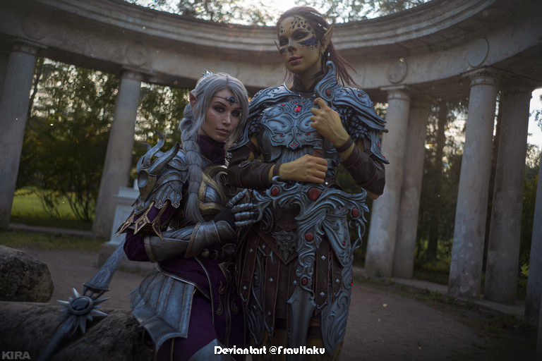 Baldurs Gate 3 - Laezel of Creche Kliir & Shadowheart (Jenevelle Hallowleaf) Cosplay - costume portrait