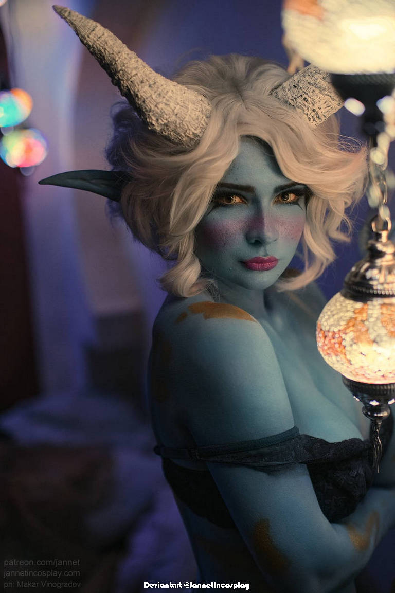 Dungeons Dragons Blue Tiefling Cosplay