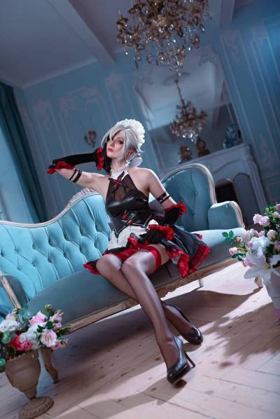 Genshin Impact - Arlecchino (The Knave) (Maid) Cosplay