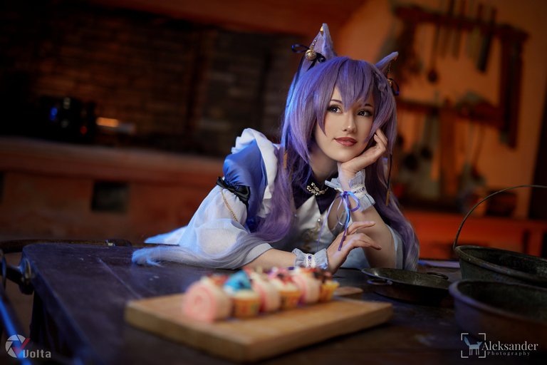 Genshin Impact - Keqing (Piercing Thunderbolt) Cosplay - artistic framing Genshin Impact - Keqing (Piercing Thunderbolt) Cosplay - artistic framing
