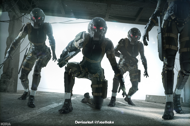 Metal Gear Solid 4 - Guns of the Patriots - Haven Trooper (FROGS) Cosplay - full body port.