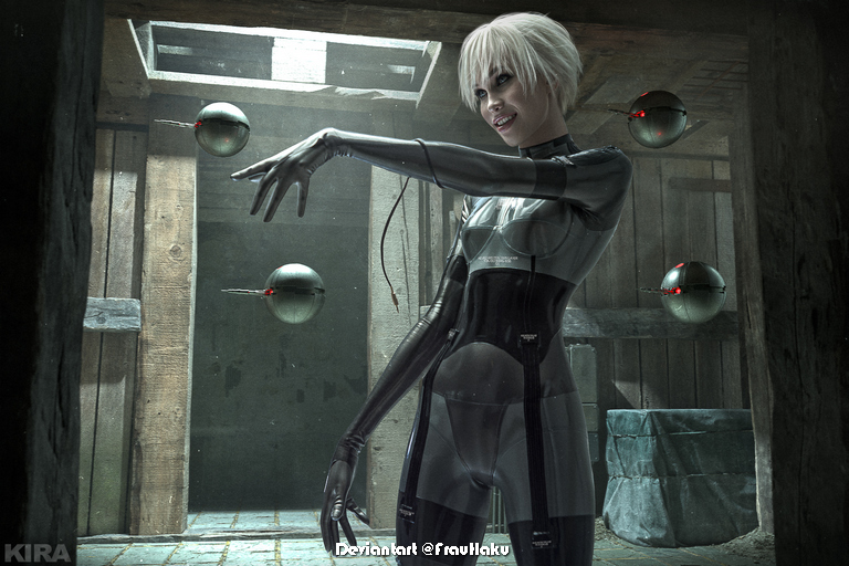 Metal Gear Solid 4 - Guns of the Patriots - Laughing Octopus (The Devils Child) Cosplay - full body port.