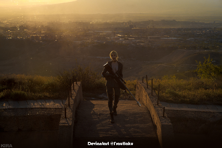 Metal Gear Solid 5 - The Phantom Pain - Sniper &ldquo;Quiet&rdquo; (Tixij) (Sniper Wolf) Cosplay - soft focus shot