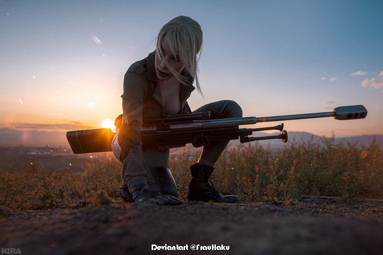 Metal Gear Solid 5 - The Phantom Pain - Sniper &ldquo;Quiet&rdquo; (Tixij) (Sniper Wolf) Cosplay - artistic framing