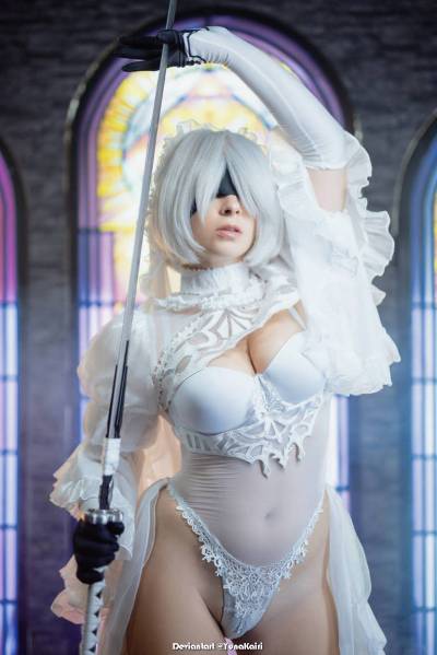 NieR AutomatA - 2B (YoRHa No.2 Type-B) (Bride) (Lingerie) Cosplay